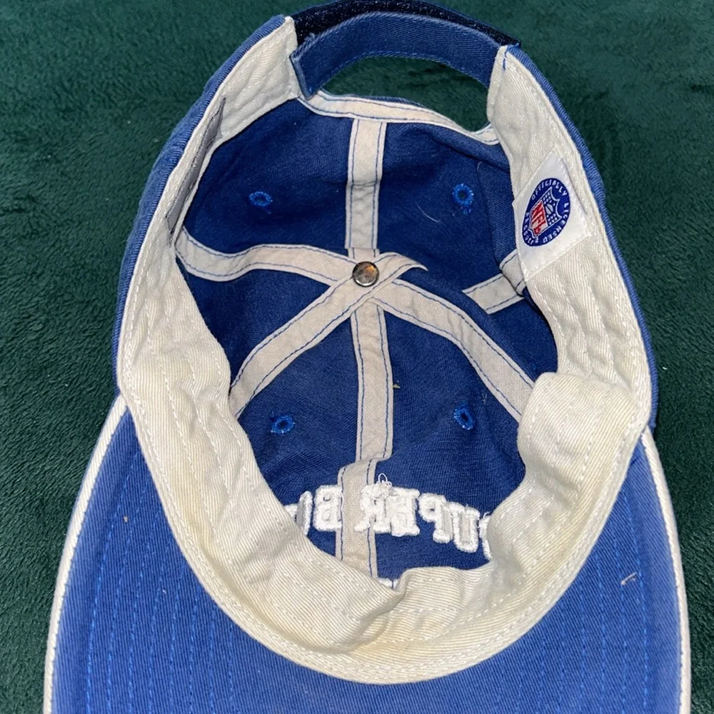 Reebok SB XXXVI New England Patriots‎ St. Louis Rams Velcro Blue Embroidered Cap